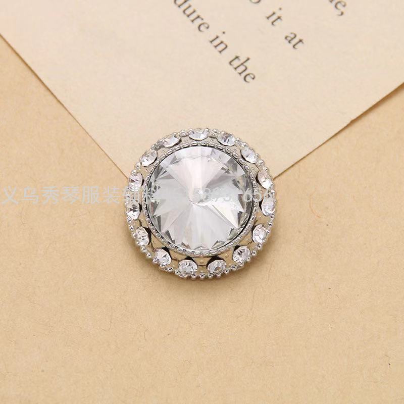 自产自销鸭嘴扣合金水钻裘皮纽扣皮草貂皮袖金属纽扣