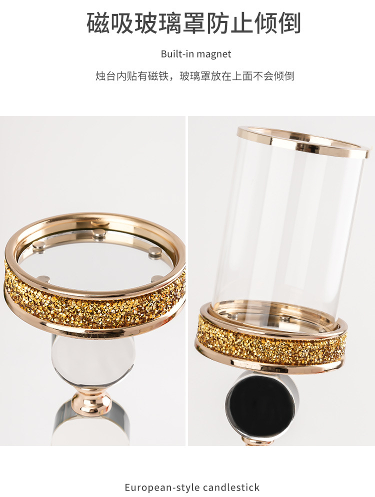 定制金属香薰烛台跨境外贸圣诞婚庆浪漫烛光晚餐餐桌摆件金属烛台详情4