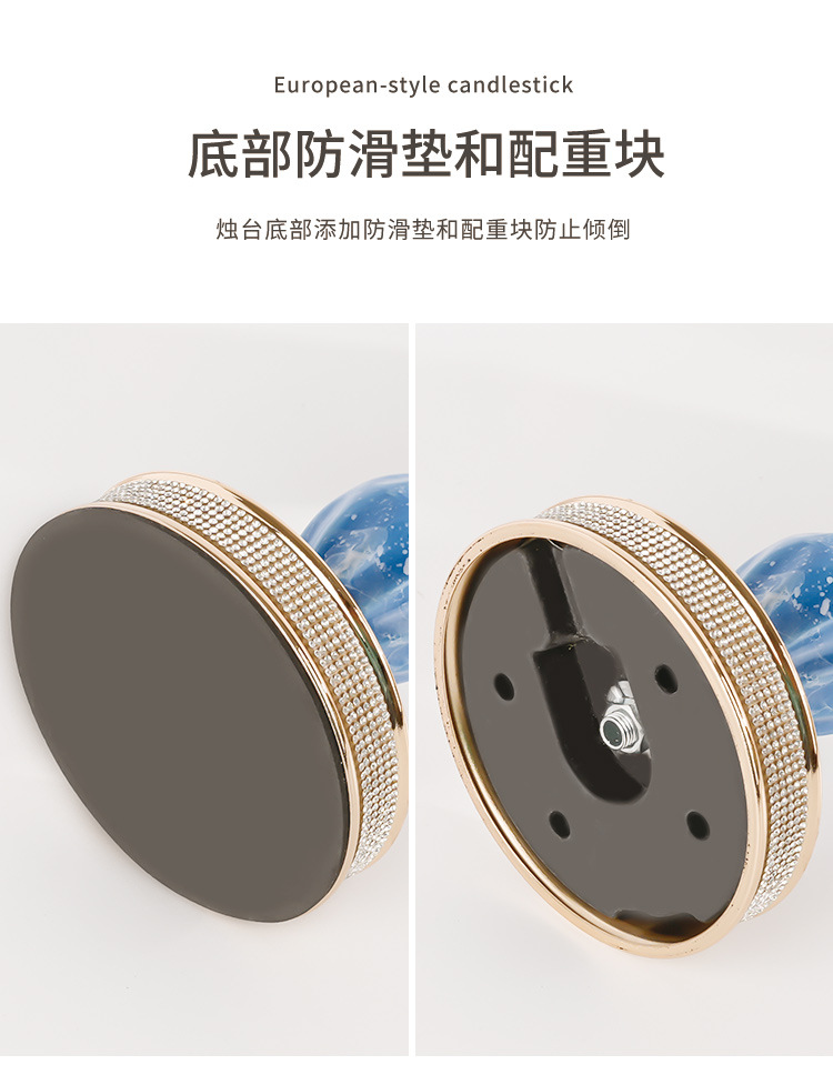 金属香薰烛台浪漫婚庆圣诞餐桌装饰样板间摆件定制外贸金属蜡烛台详情6
