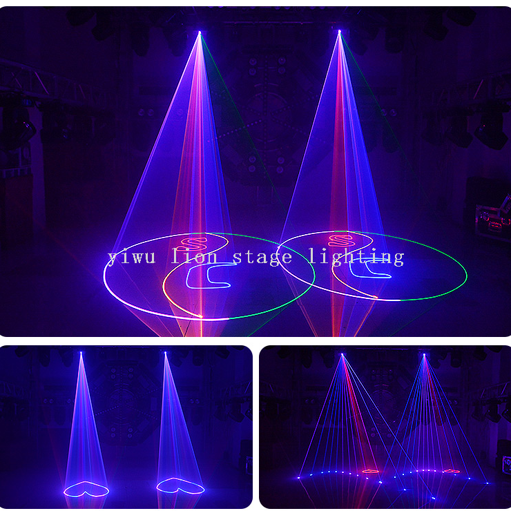 600MW full-color animated laser room lights, ktv flashlights, bar lights, wedding performance stage lights, rotating lights Item Picture