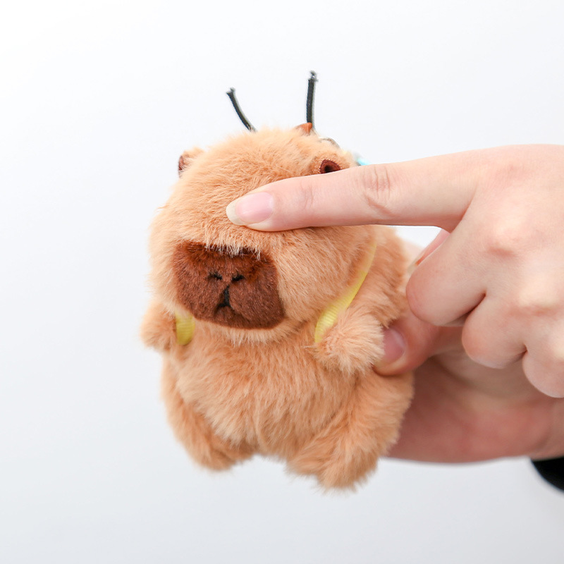 Kapipala plush toys, Capybara Bee series bags, pendants, couple schoolbags, keychains, and funny little dolls pic 4