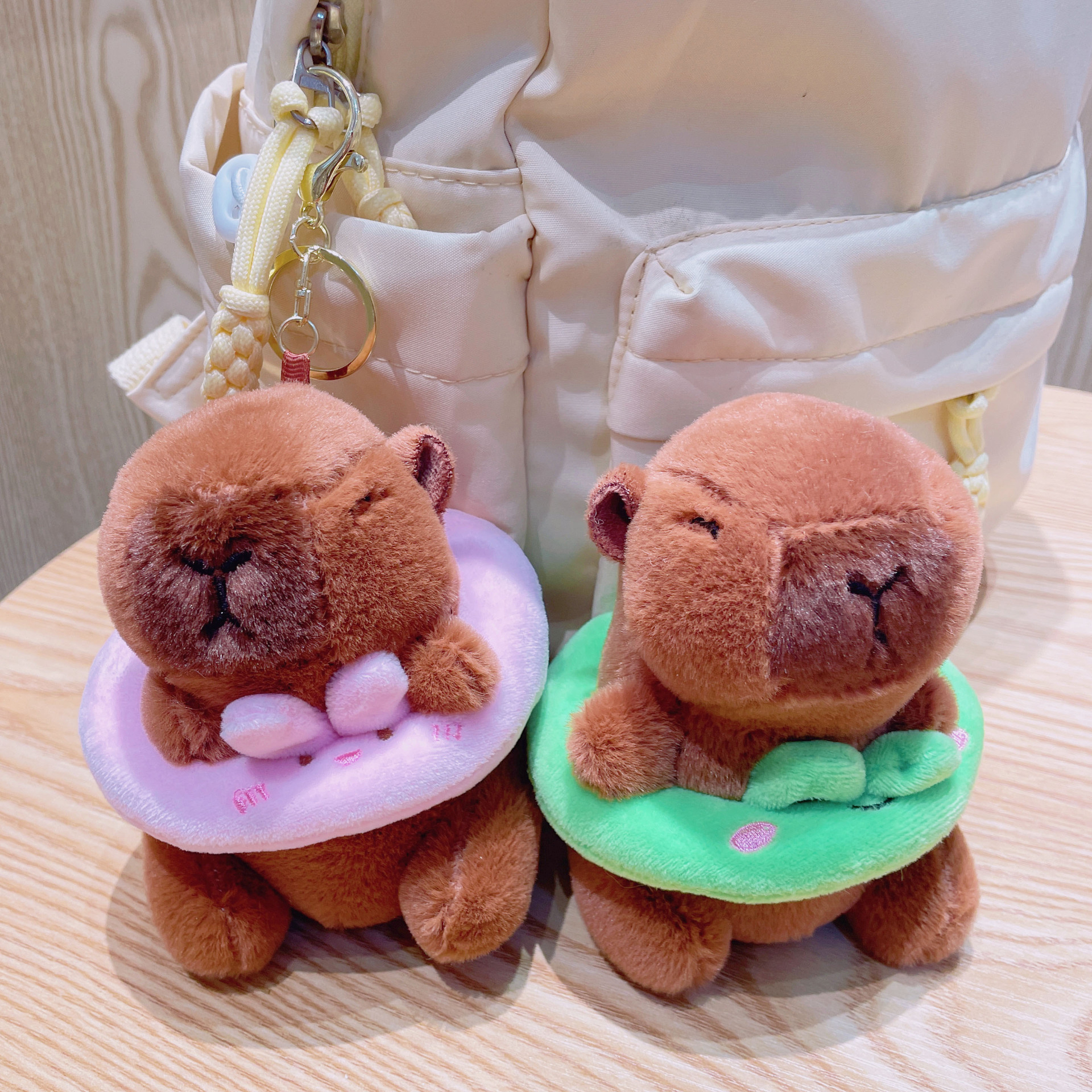 Kabibala swimming ring series keychain dolls, children's toys, plush pendants, schoolbag pendants and accessories wholesale details Picture