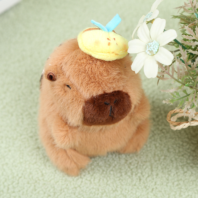 Kapipala plush toys, Capybara Bee series bags, pendants, couple schoolbags, keychains, and funny little dolls pic 9