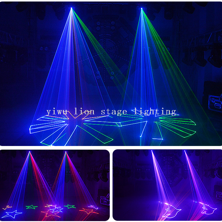 600MW full-color animated laser room lights, ktv flashlights, bar lights, wedding performance stage lights, rotating lights Application Scenario