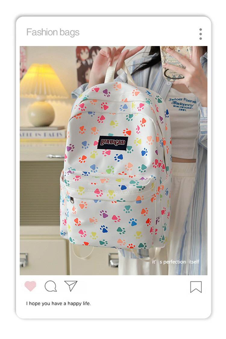 外贸出口奶牛纹豹纹双肩包ins原宿风学生书包女校园休闲背包女包详情21