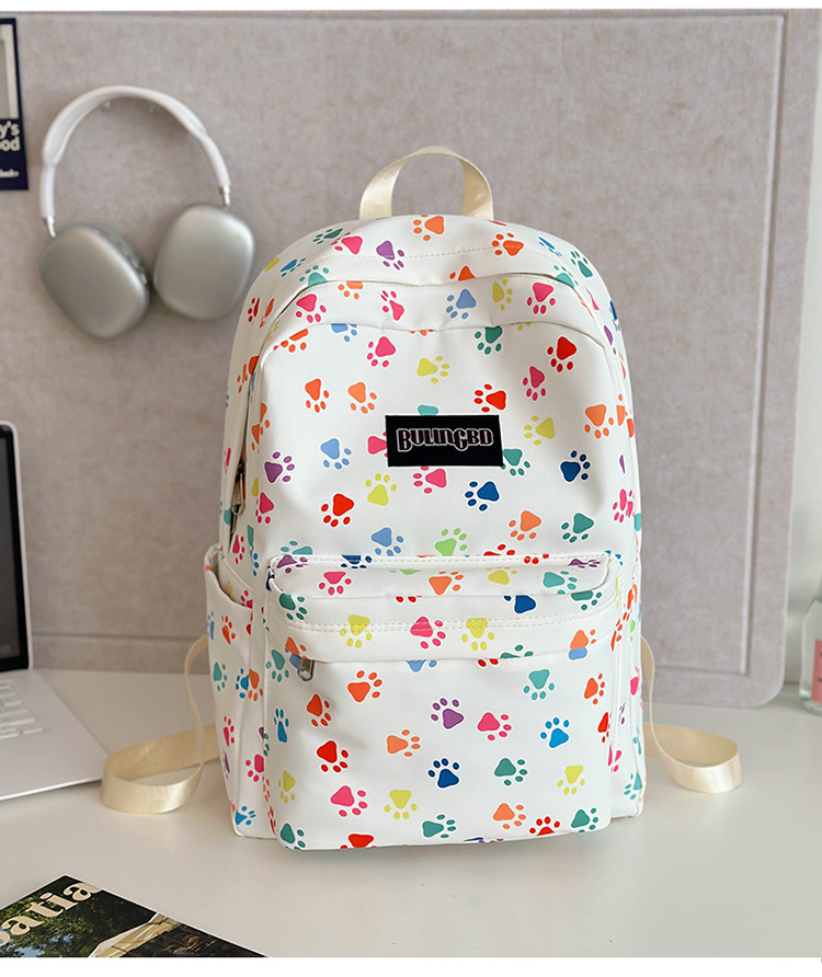 外贸出口奶牛纹豹纹双肩包ins原宿风学生书包女校园休闲背包女包详情11