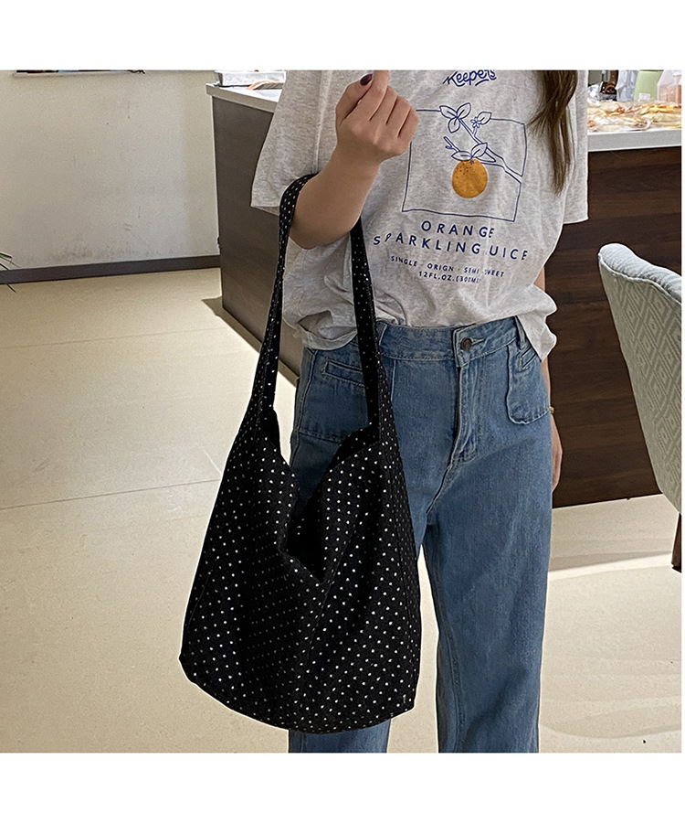 韩系ins豹纹牛津布包女慵懒松弛感百搭布袋大容量学生单肩托特包详情8