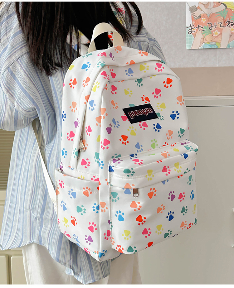 外贸出口奶牛纹豹纹双肩包ins原宿风学生书包女校园休闲背包女包详情23