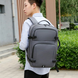 双肩背包男15.6寸电脑包透气耐磨男士商务背包定制logo书包旅行包详情3