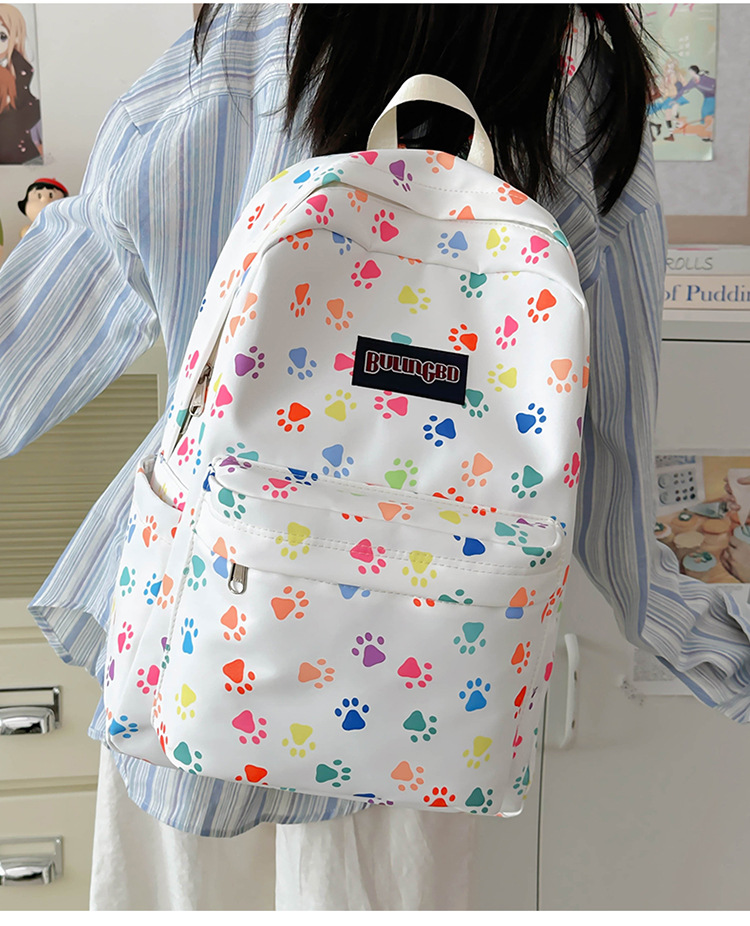 外贸出口奶牛纹豹纹双肩包ins原宿风学生书包女校园休闲背包女包详情25