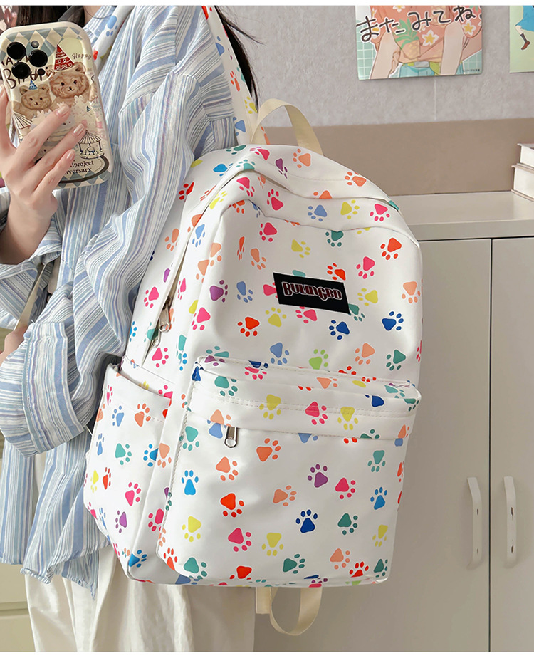 外贸出口奶牛纹豹纹双肩包ins原宿风学生书包女校园休闲背包女包详情22