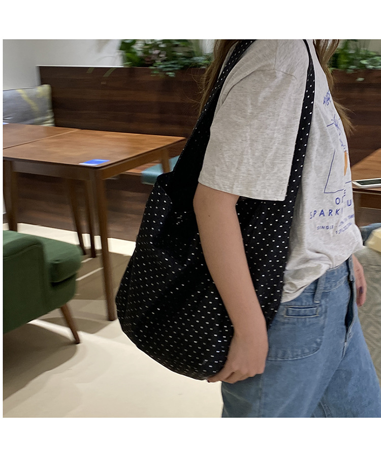 韩系ins豹纹牛津布包女慵懒松弛感百搭布袋大容量学生单肩托特包详情10