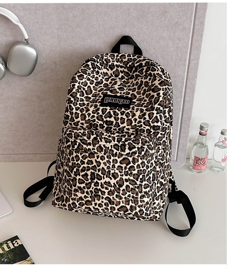 外贸出口奶牛纹豹纹双肩包ins原宿风学生书包女校园休闲背包女包详情18