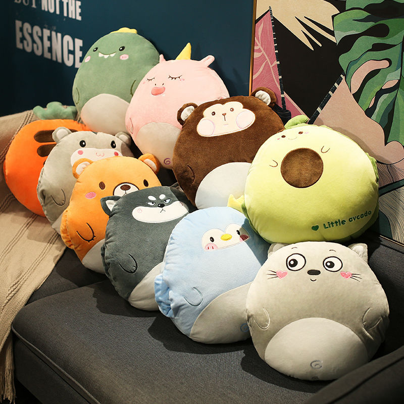 Wholesale of cartoon office throw pillows, quilts, two-in-one cushions, car interior cushions, and multi-functional nap blankets details Picture