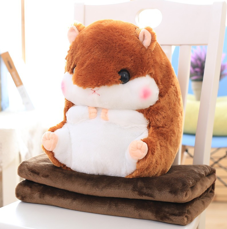 Wholesale of three-in-one rabbit fur imitation throw pillow blanket, sleeping throw pillow, headboard lumbar support, air-conditioned nap blanket, two-in-one throw pillow quilt pic 9