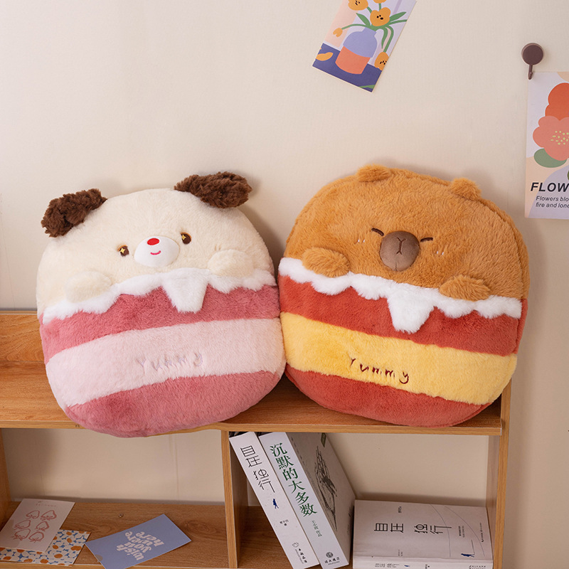 Cartoon ball air conditioner quilt, throw pillow, blanket, two-in-one bedroom sleeping capybara nap pillow, panda pillow details Picture