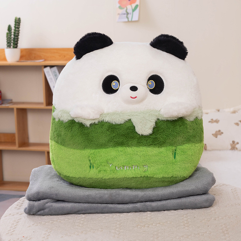 Cartoon ball air conditioner quilt, throw pillow, blanket, two-in-one bedroom sleeping capybara nap pillow, panda pillow Item Picture