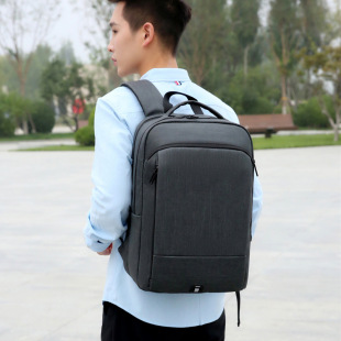 双肩背包男15.6寸电脑包透气耐磨男士商务背包定制logo书包旅行包详情8