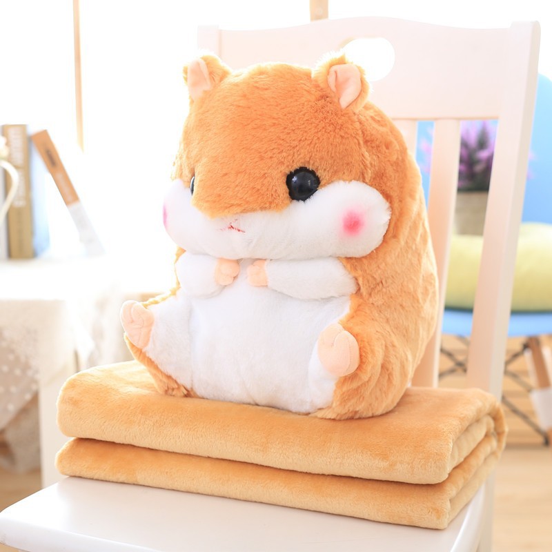 Wholesale of three-in-one rabbit fur imitation throw pillow blanket, sleeping throw pillow, headboard lumbar support, air-conditioned nap blanket, two-in-one throw pillow quilt pic 8