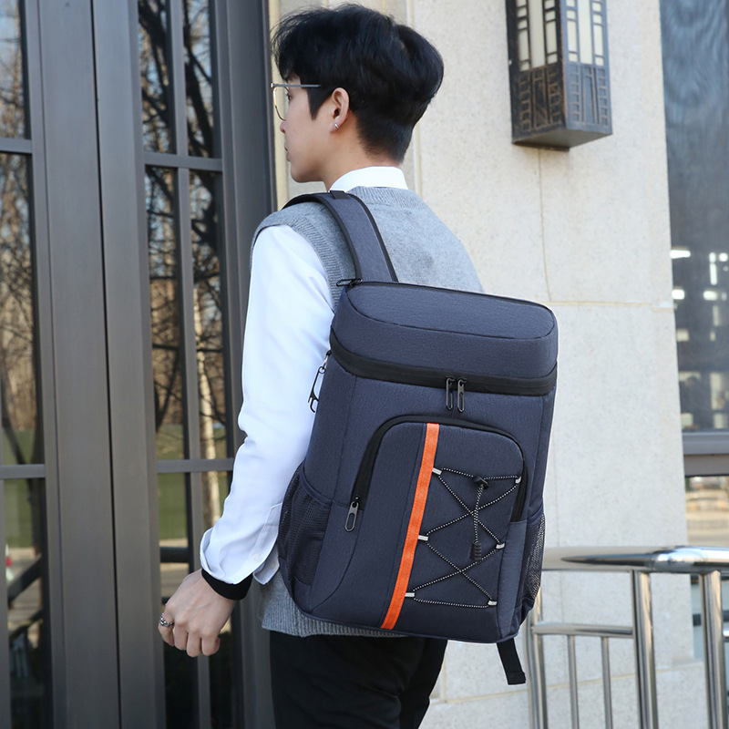 跨境热销保温包加厚大容量双肩包户外野餐便携收纳包铝箔保温冰包