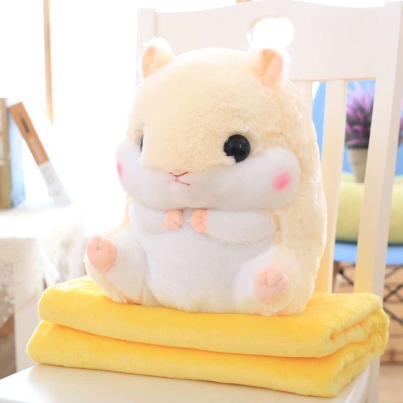 Wholesale of three-in-one rabbit fur imitation throw pillow blanket, sleeping throw pillow, headboard lumbar support, air-conditioned nap blanket, two-in-one throw pillow quilt pic 7