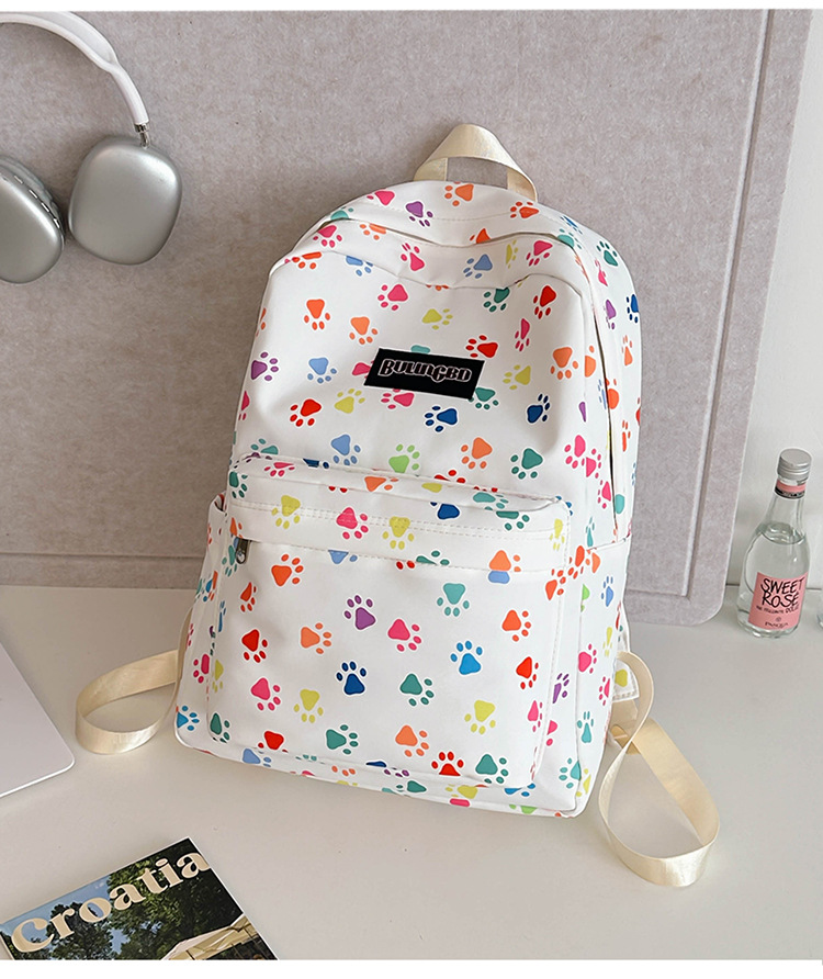 外贸出口奶牛纹豹纹双肩包ins原宿风学生书包女校园休闲背包女包详情12