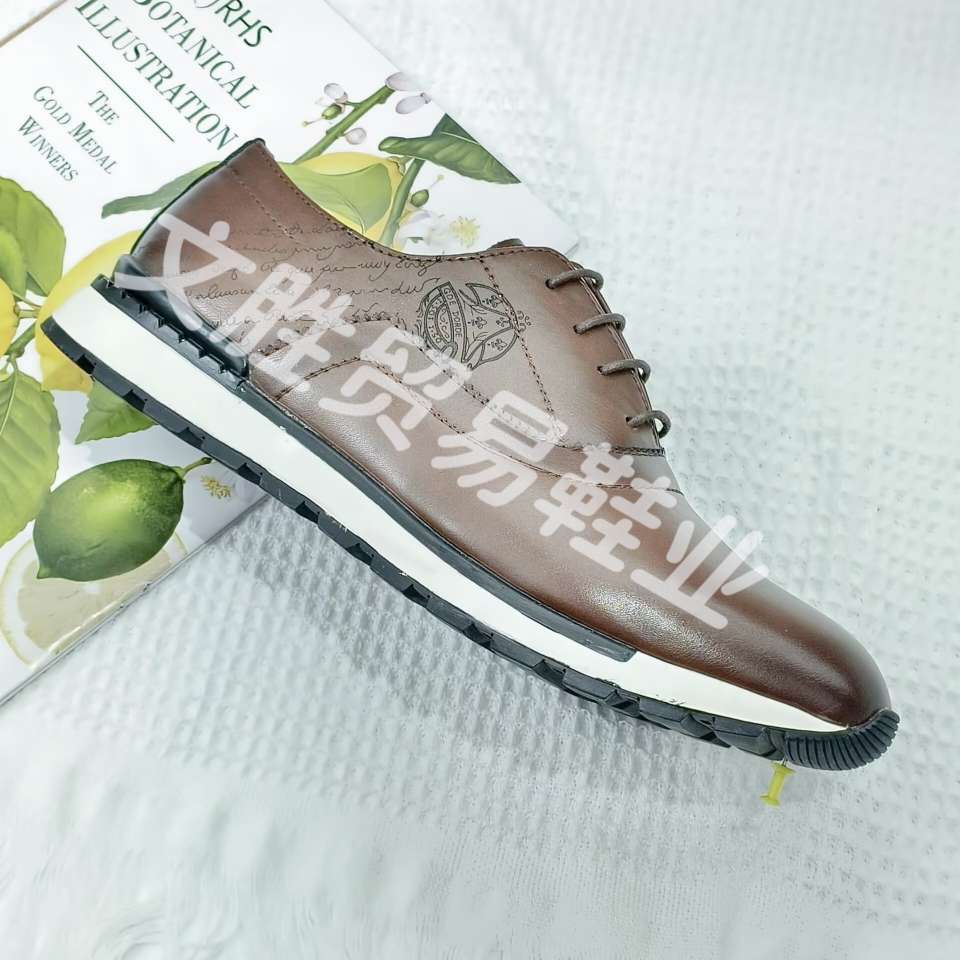 新款橡胶底男士商务休闲皮鞋运动鞋正装工作鞋休闲单鞋外贸皮鞋详情5