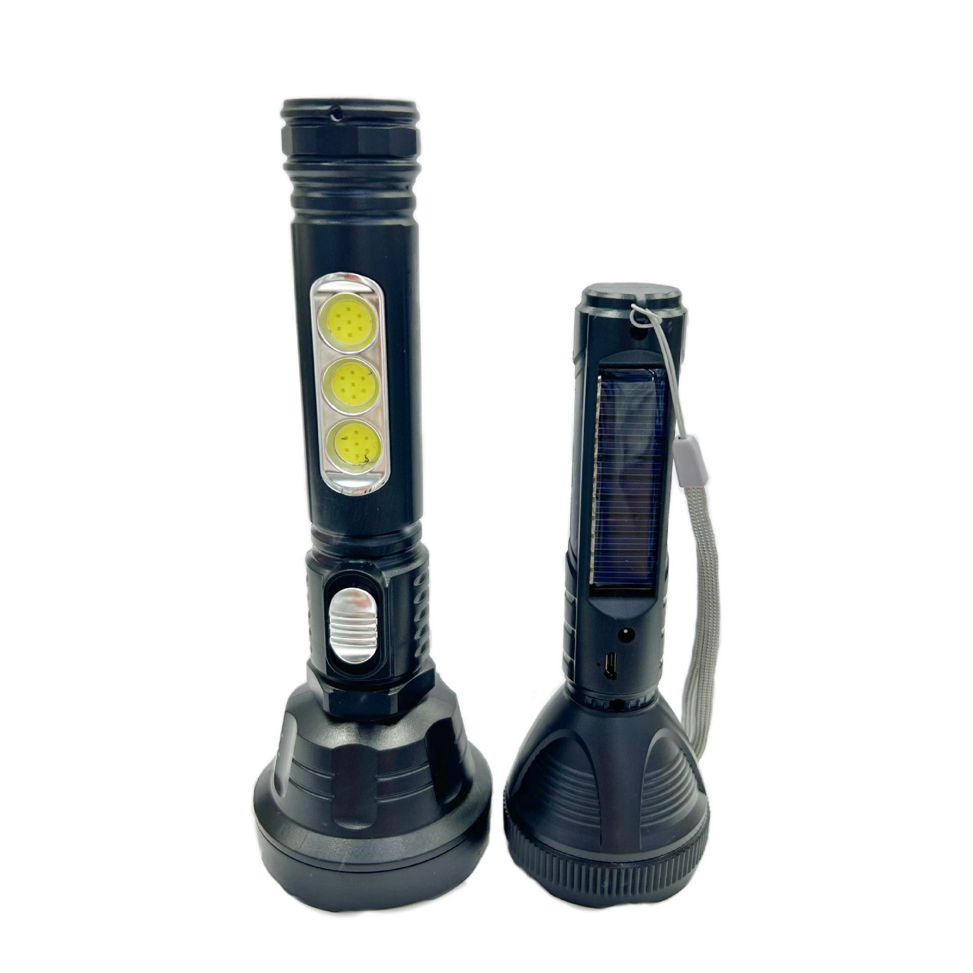 Outdoor LED multi-functional lighting portable lamp, high-intensity long-range searchlight, USB electric display rechargeable flashlight