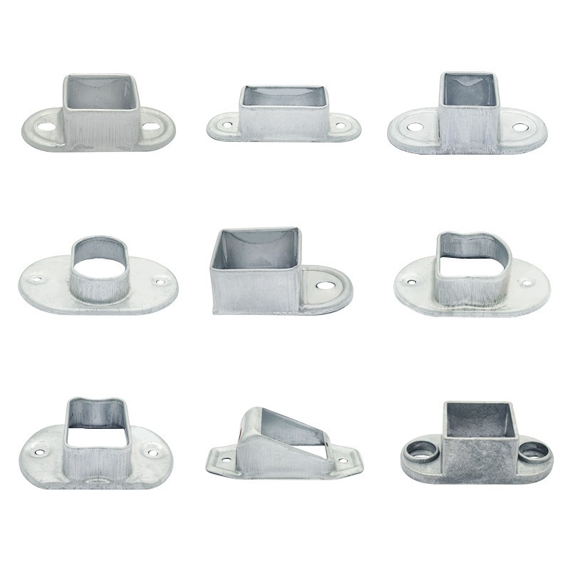 Zinc steel fence, balcony main seat, inclined seat, staircase guardrail connection parts, aluminum alloy details Picture