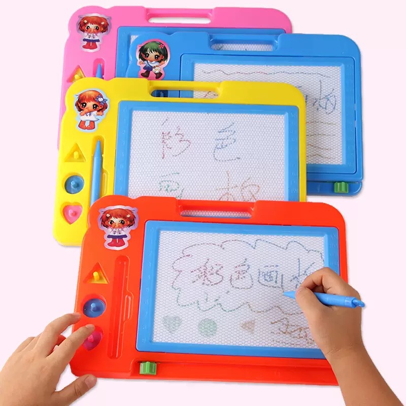 跨境儿童白板写画板手写板带磁性纽扣可写可擦可吸画写白板碰性板详情4