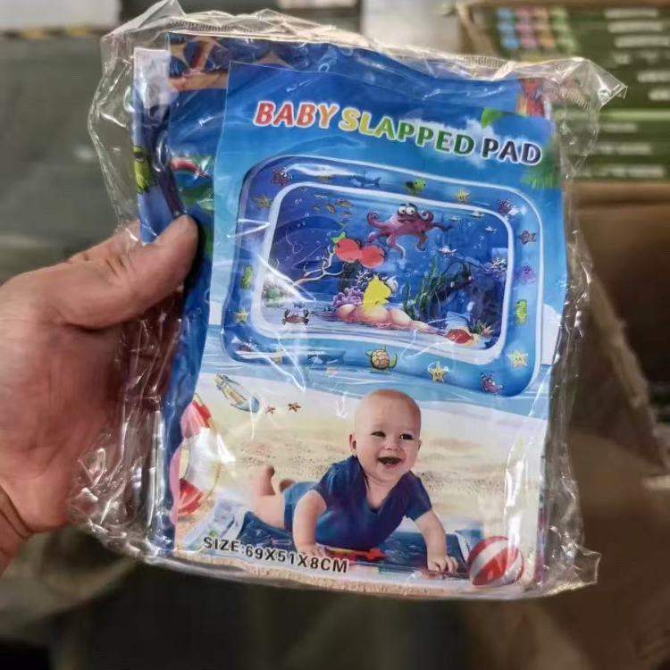 Cartoon children's pvc inflatable patting pad, infant prone training pad, baby water play pad Specification image