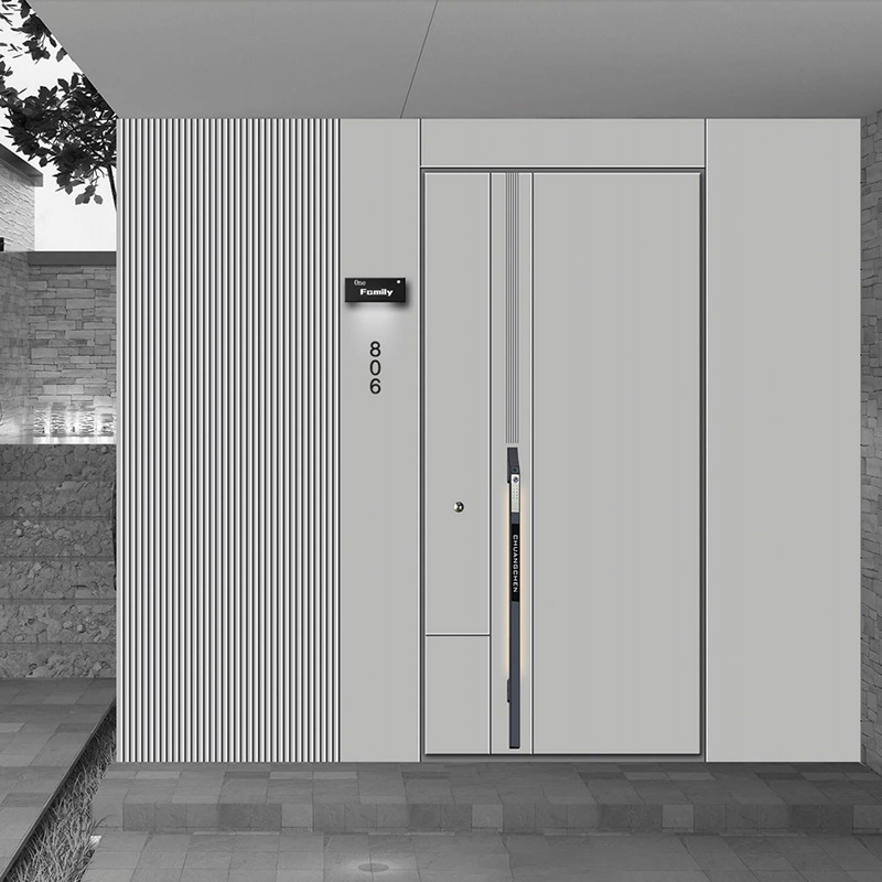 The anti-theft villa gate with a cast aluminum central axis door for foreign trade rotates off-axis for entry Application Scenario