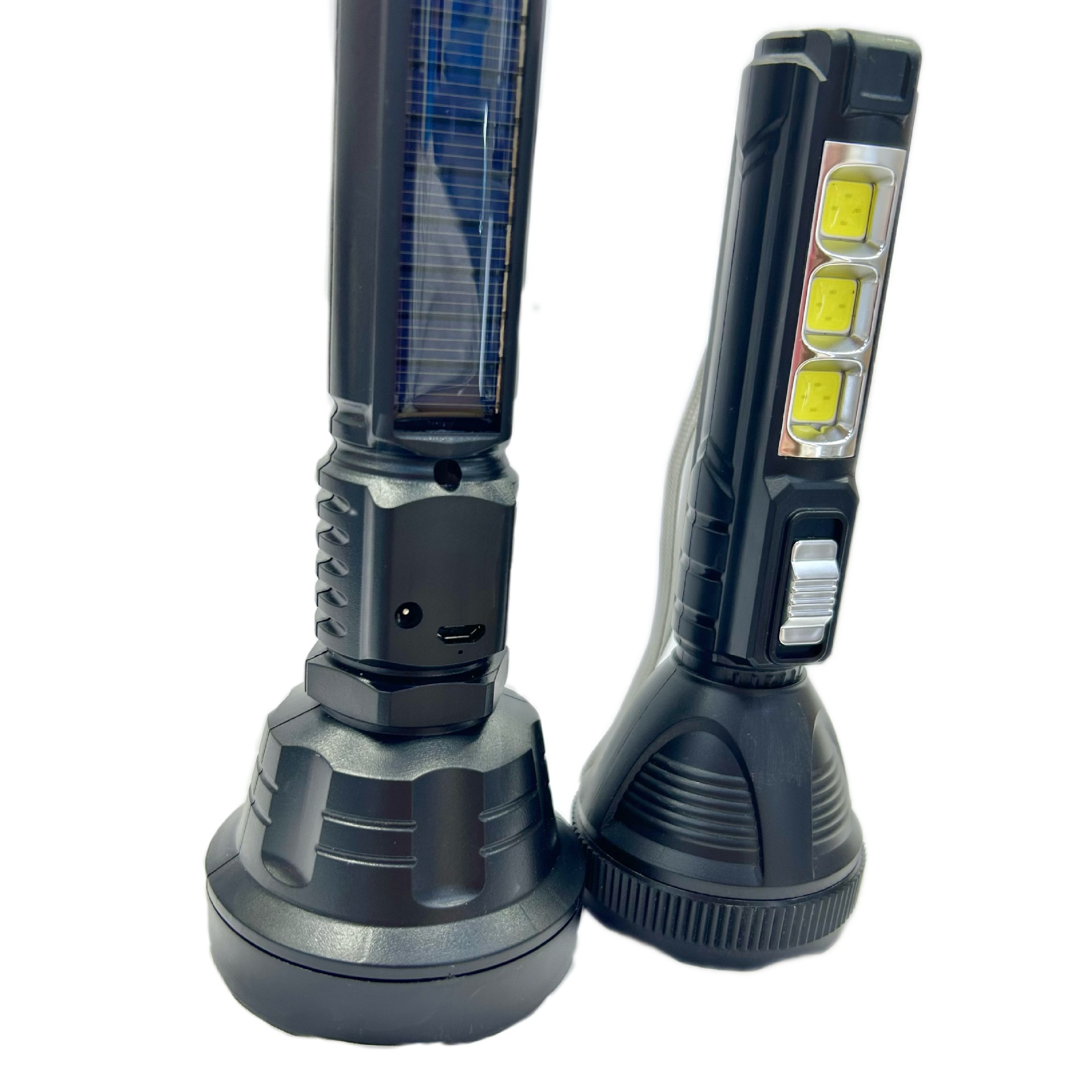 Outdoor LED multi-functional lighting portable lamp, high-intensity long-range searchlight, USB electric display rechargeable flashlight pic 3