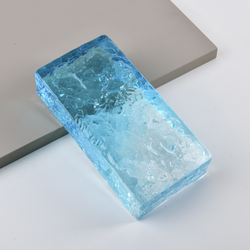 Ladrillo de vidrio súper blanco ladrillo de cristal color transparente pantalla cuadrada baño red net arte sólido doble cara ladrillo de patrón de hielo Specification image