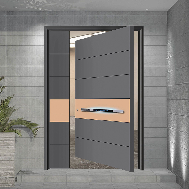 The anti-theft villa gate with a cast aluminum central axis door for foreign trade rotates off-axis for entry Specification image