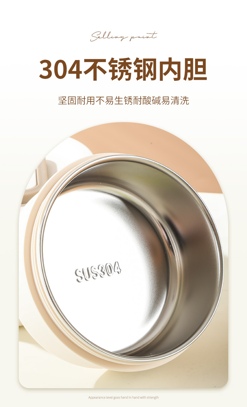 304 stainless steel Japanese-style bento box, insulated lunch box, compartments, special for office workers with LIDS, student portable small lunch box pic 2