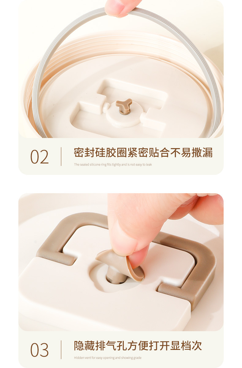 304 stainless steel Japanese-style bento box, insulated lunch box, compartments, special for office workers with LIDS, student portable small lunch box pic 10