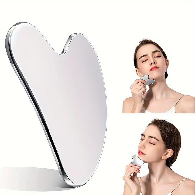 Stainless steel gua sha board, cross-border heart-shaped massage board, facial gua sha, full-body universal massage device, heart-shaped fascia knife