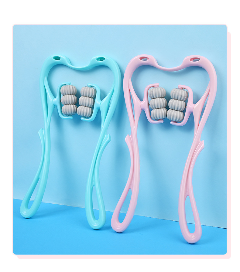 颈椎按摩器批发夹脖子按摩神器六轮颈部揉捏按摩器手动多功能家用详情5