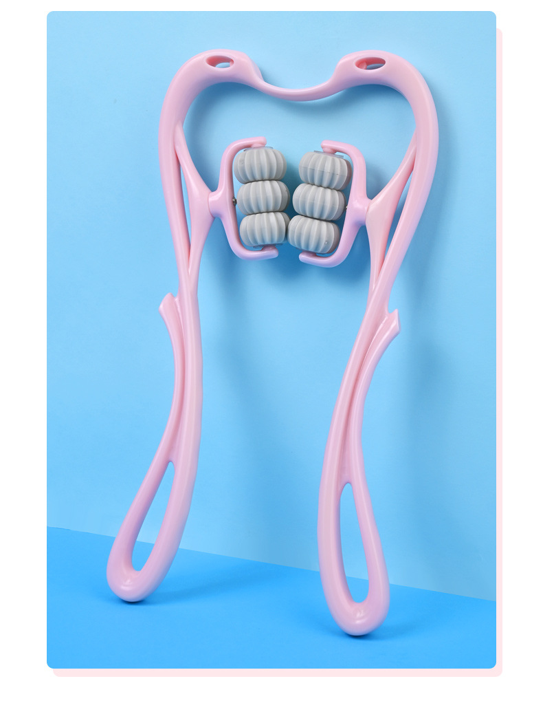 颈椎按摩器批发夹脖子按摩神器六轮颈部揉捏按摩器手动多功能家用详情11
