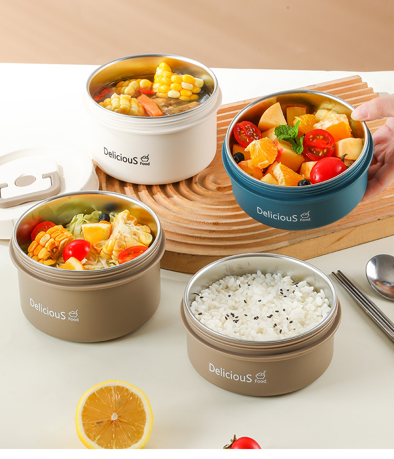 304 stainless steel Japanese-style bento box, insulated lunch box, compartments, special for office workers with LIDS, student portable small lunch box pic 12