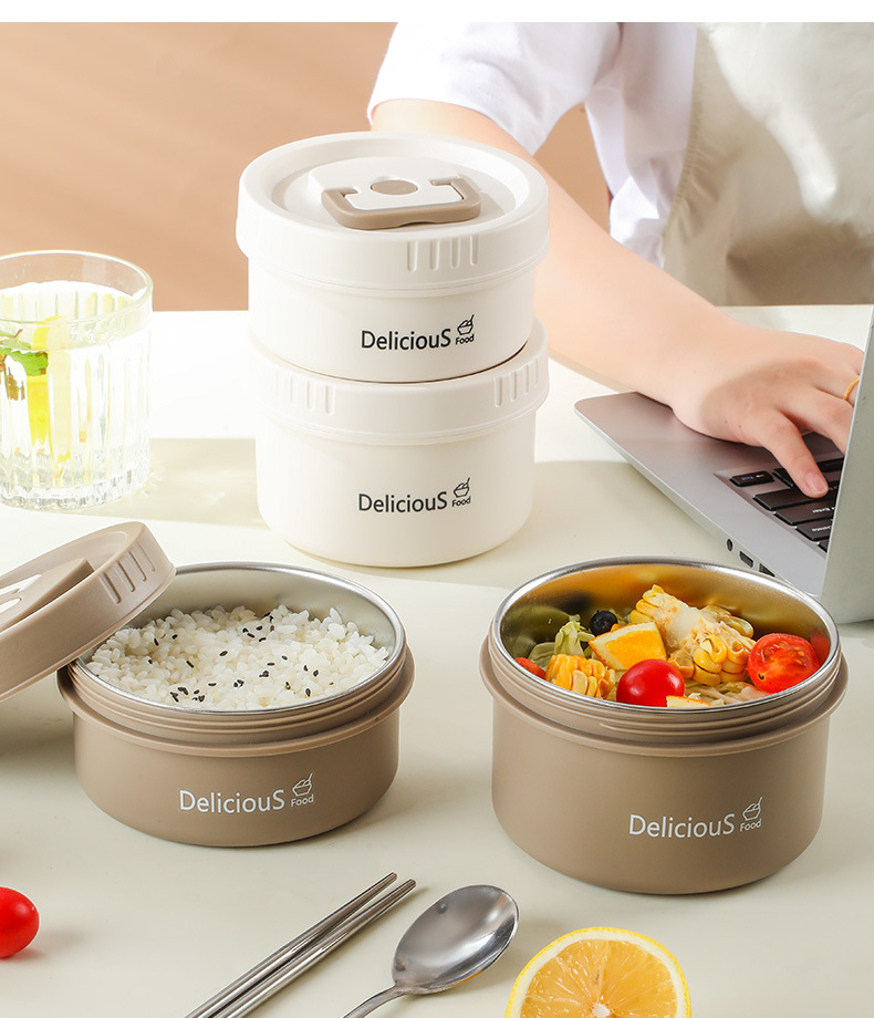 304 stainless steel Japanese-style bento box, insulated lunch box, compartments, special for office workers with LIDS, student portable small lunch box pic 14