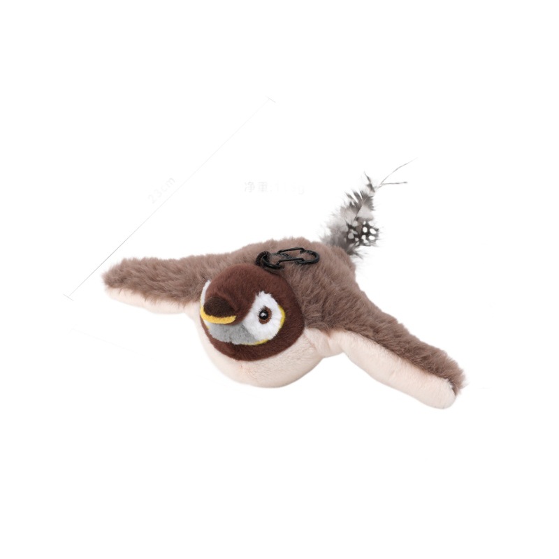 Best-selling electric shaking bird cat toy, sparrow chirping simulation toy, cat play for self-entertainment, cat teasing stick Specification image
