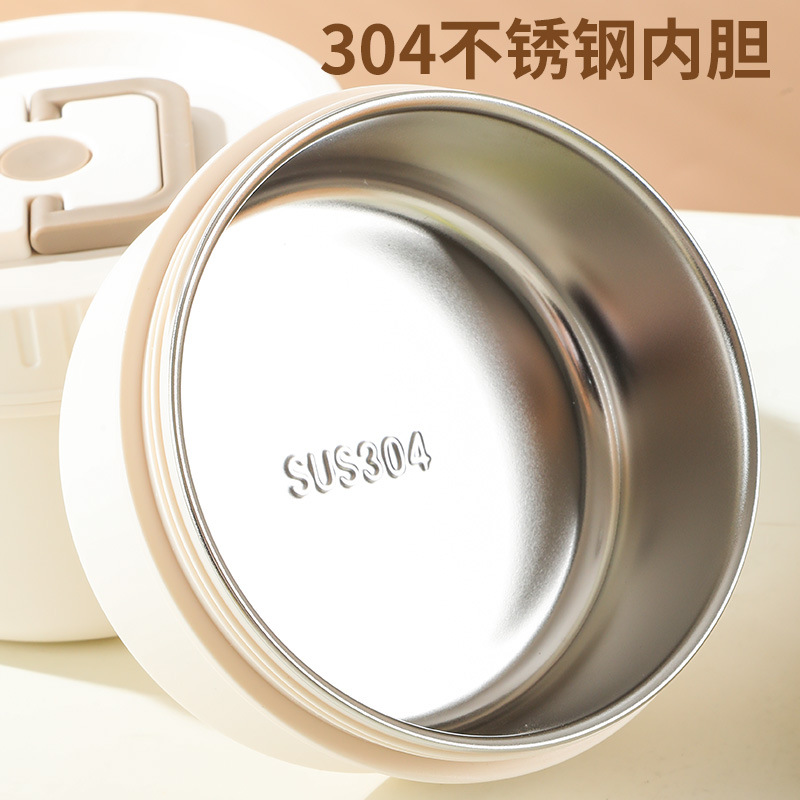 304 stainless steel Japanese-style bento box, insulated lunch box, compartments, special for office workers with LIDS, student portable small lunch box details Picture