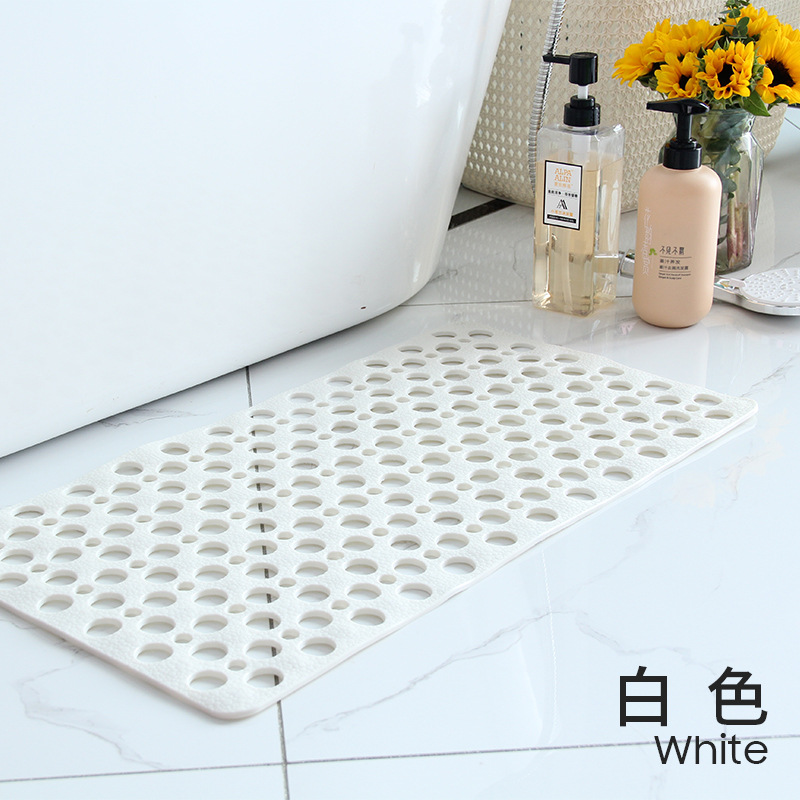 PVC bathroom anti-slip mat, round hole water leakage, suction cup floor mat, anti-drop, environmentally friendly, household shower room massage foot mat Item Picture