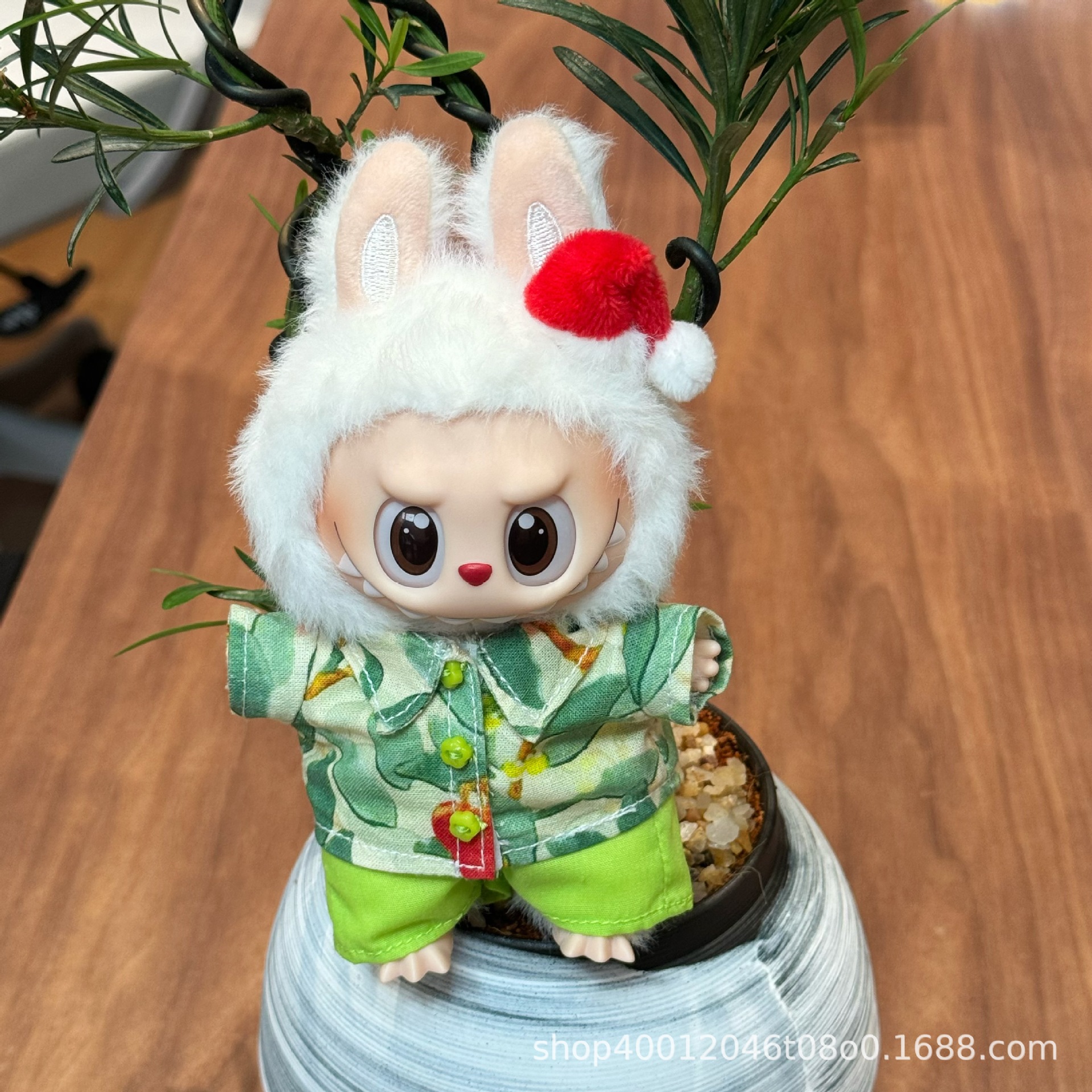 【拉布布娃衣】15厘米站姿拉布布挂件小号花衬衣花裤子小号娃衣
