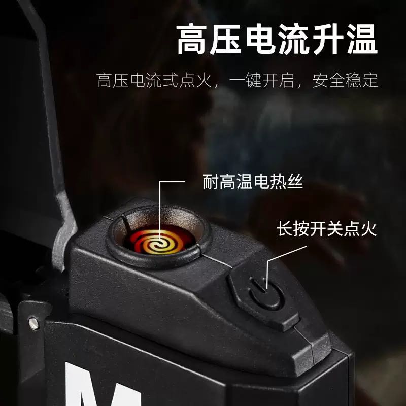 New electric heating wire lighter, keychain lamp, multi-functional household emergency lighting fixture, outdoor portable mini flashlight pic 4