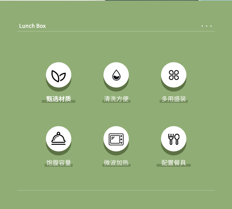 The double-layer plastic lunch box can be heated in a microwave oven pic 2