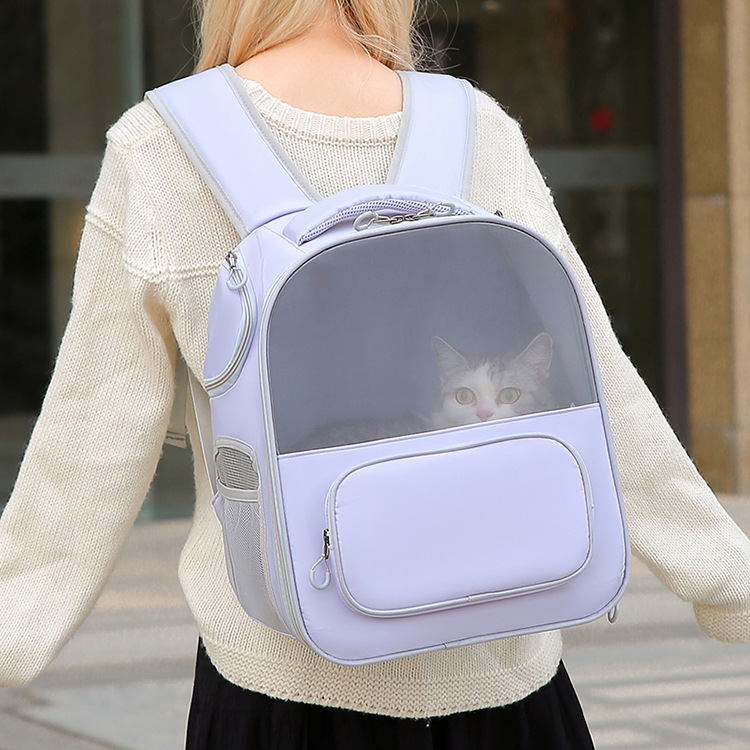 Pet space bag, dog breathable, cat bag, large-capacity transparent backpack pic 26