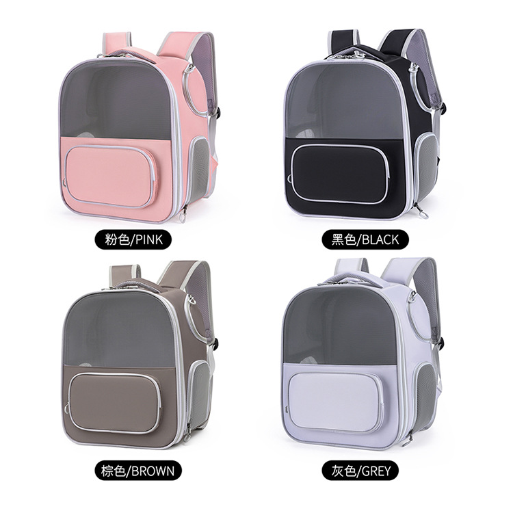 Pet space bag, dog breathable, cat bag, large-capacity transparent backpack pic 2